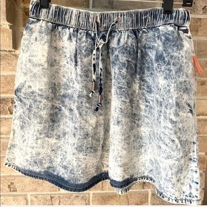 Dittos candy skater mini skirt acid wash denim